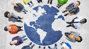 People standing in a circle