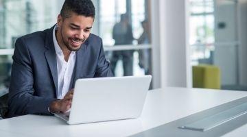 International marketer talking on the phone
