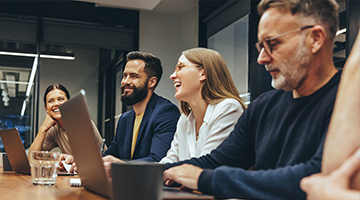 People meeting at table