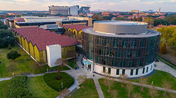 aerial photo of LSU Business Education Complex