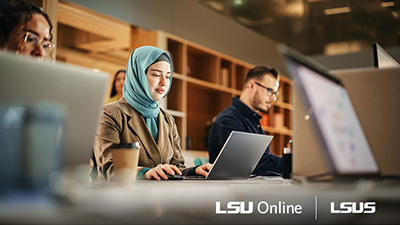 Woman working at computer