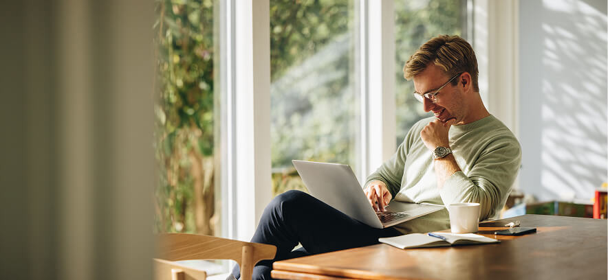 Man reading a book