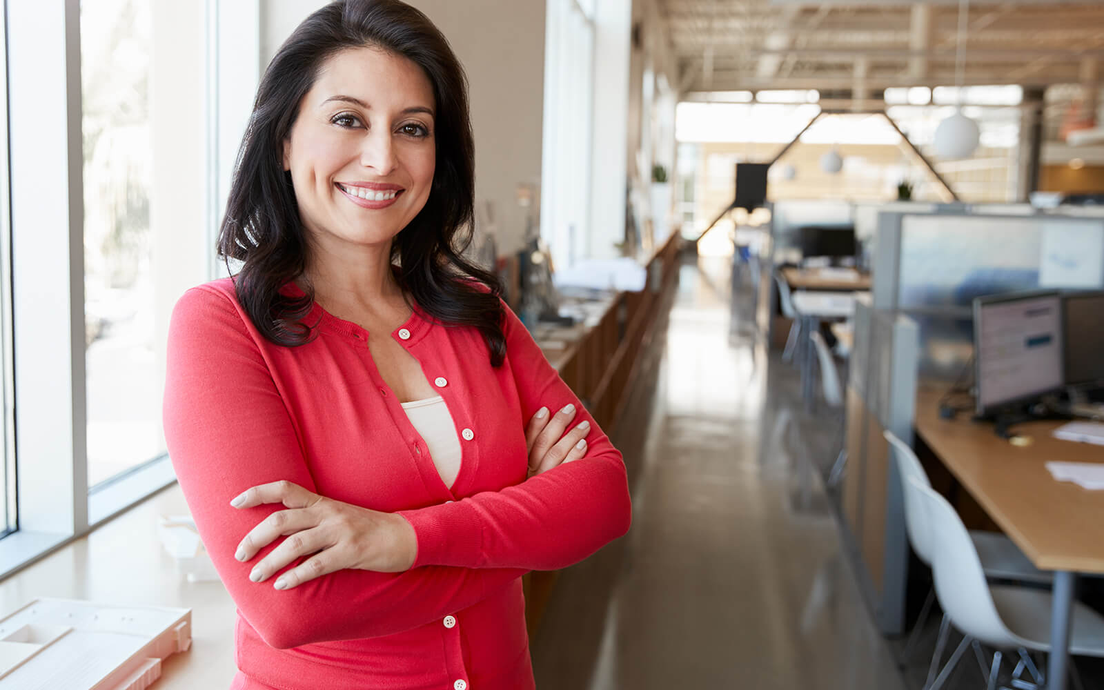 Woman smiling